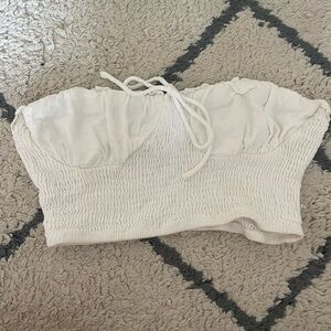 White Smocked Tube Top